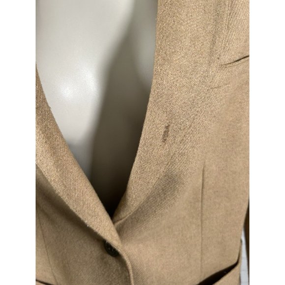 VTG The Fashion Place Solid Brown Wool Blend Two Button Blazer Jacket Women’s 10 - Picture 7 of 9